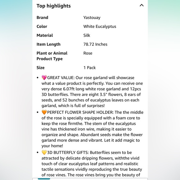 Elegant White Floral Table Runner with Butterflies 6 foot long.NWT - Picture 9 of 16